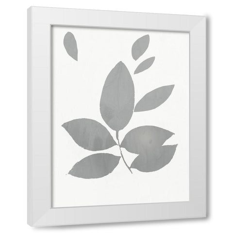Grey Foliage  White Modern Wood Framed Art Print by PI Juvenile