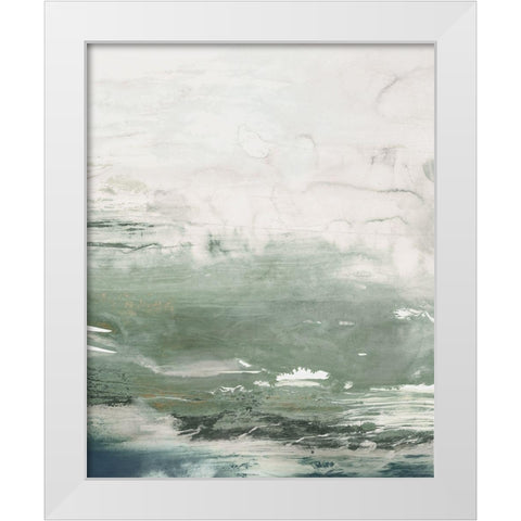 Emerald Daze I White Modern Wood Framed Art Print by PI Studio