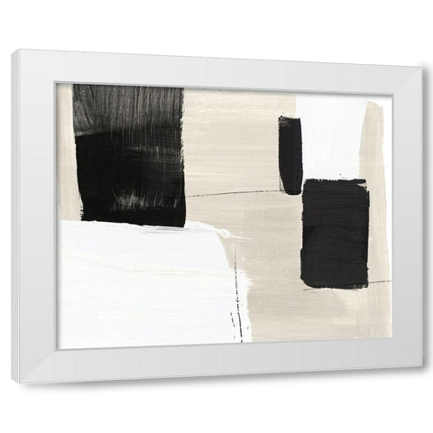 Checkmate I White Modern Wood Framed Art Print by PI StudioÂ 