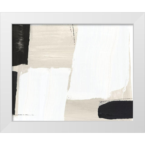 Checkmate II White Modern Wood Framed Art Print by PI StudioÂ 