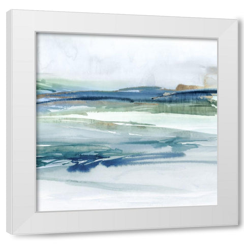 Ultramarine Dreams  White Modern Wood Framed Art Print by PI Studio