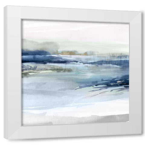 Dusk on the River I  White Modern Wood Framed Art Print by PI Studio