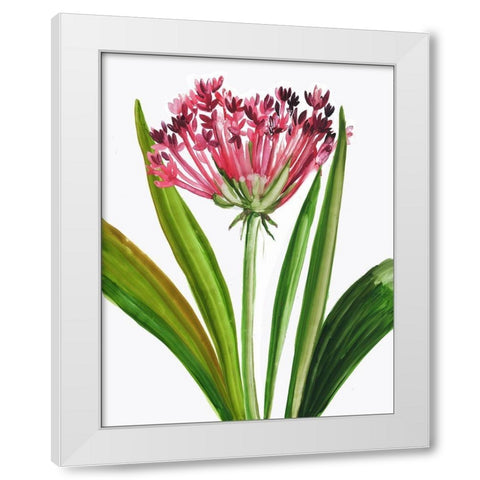 Blooming Pink White Modern Wood Framed Art Print by Pi Studio