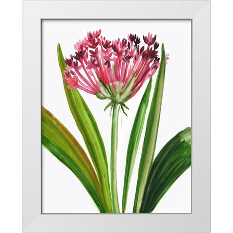 Blooming Pink White Modern Wood Framed Art Print by Pi Studio