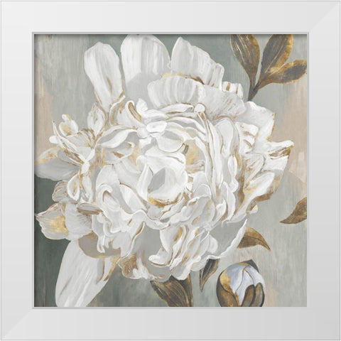 White Foliole White Modern Wood Framed Art Print by Duchesne, Penelope