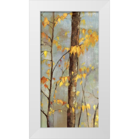 Golden Branches II  White Modern Wood Framed Art Print by Pearce, Allison