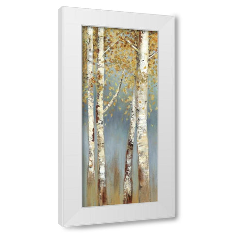 Butterscotch Birch Trees I White Modern Wood Framed Art Print by Pearce, Allison