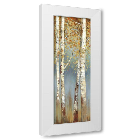 Butterscotch Birch Trees I White Modern Wood Framed Art Print by Pearce, Allison