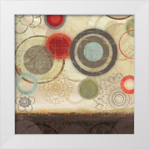 Colourful Elements I White Modern Wood Framed Art Print by Pearce, Allison