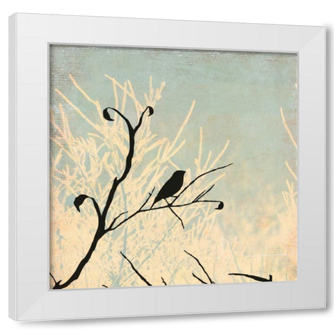 Sitting White Modern Wood Framed Art Print by Pearce, Allison