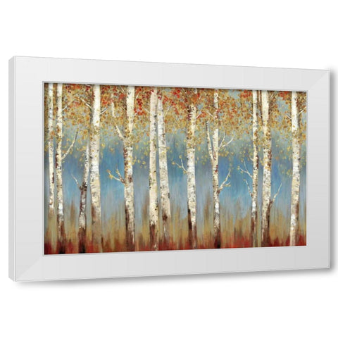 Falling Embers White Modern Wood Framed Art Print by Pearce, Allison