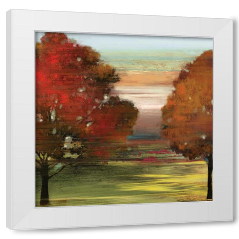 Flow Trees II - Mini White Modern Wood Framed Art Print by Pearce, Allison