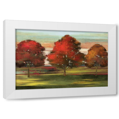 Trees in Motion White Modern Wood Framed Art Print by Pearce, Allison
