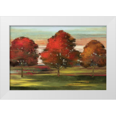 Trees in Motion White Modern Wood Framed Art Print by Pearce, Allison