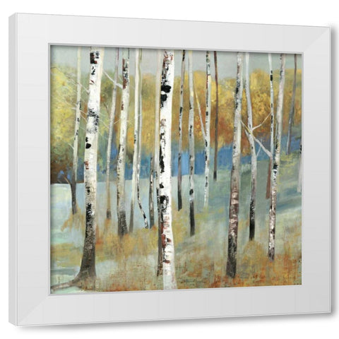 On the Hill White Modern Wood Framed Art Print by Pearce, Allison
