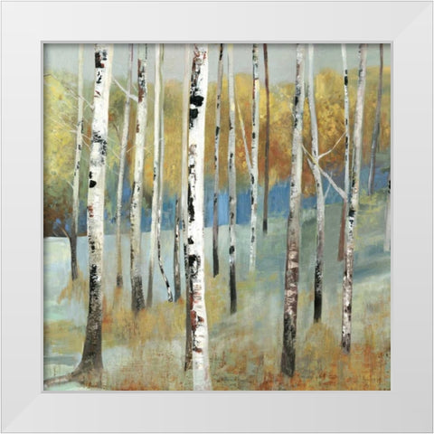 On the Hill White Modern Wood Framed Art Print by Pearce, Allison