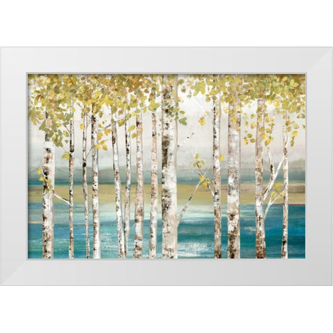 Down by the River White Modern Wood Framed Art Print by Pearce, Allison
