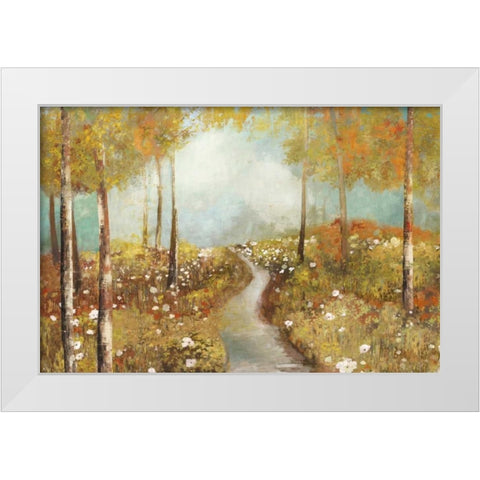 On the Hill White Modern Wood Framed Art Print by Pearce, Allison