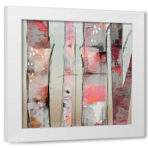 Sunset Birch II White Modern Wood Framed Art Print by Pearce, Allison