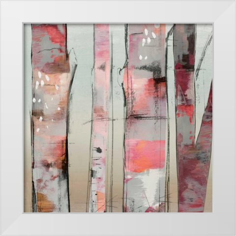 Sunset Birch II White Modern Wood Framed Art Print by Pearce, Allison