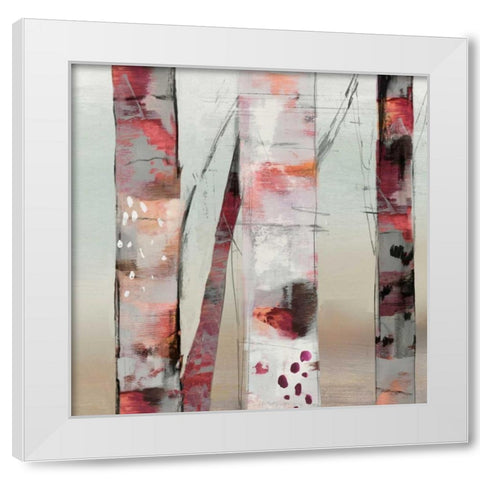 Sunset Birch III White Modern Wood Framed Art Print by Pearce, Allison