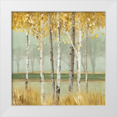 Golden Birch White Modern Wood Framed Art Print by Pearce, Allison