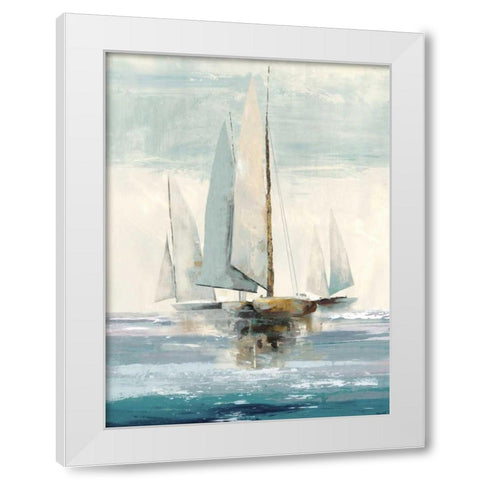 Quiet Boats I White Modern Wood Framed Art Print by Pearce, Allison