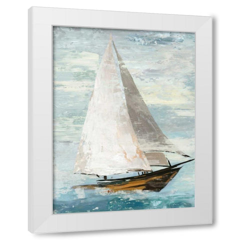 Quiet Boats II White Modern Wood Framed Art Print by Pearce, Allison