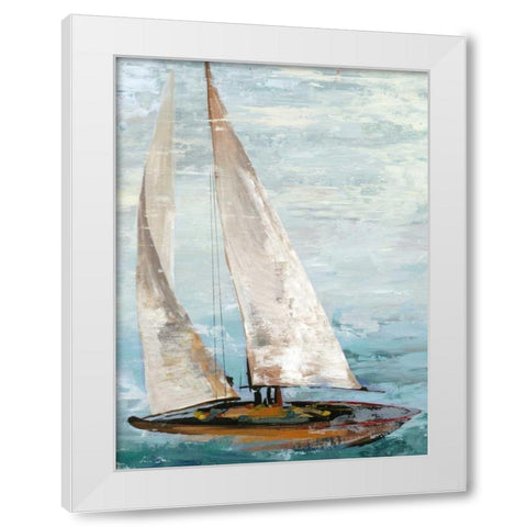 Quiet Boats III White Modern Wood Framed Art Print by Pearce, Allison