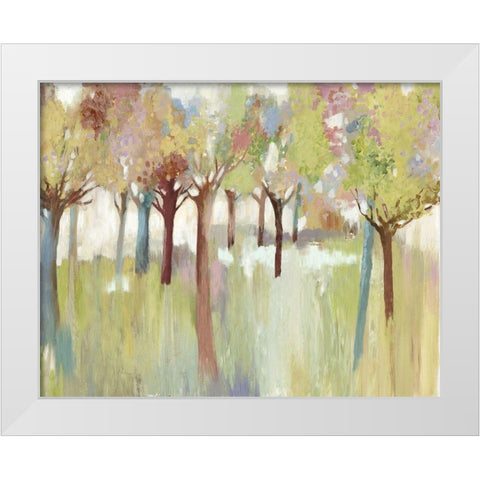 Colourful Forest White Modern Wood Framed Art Print by Pearce, Allison