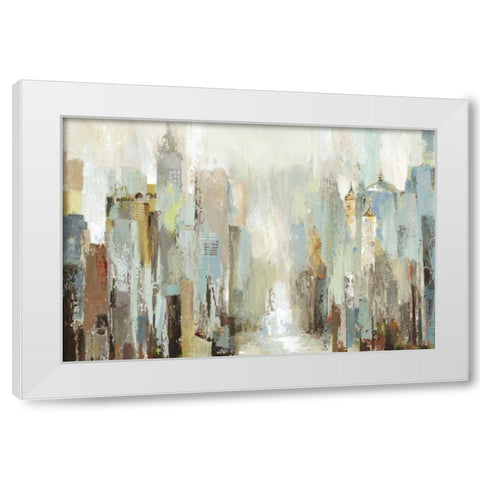 Misty City White Modern Wood Framed Art Print by Pearce, Allison