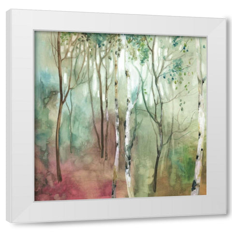 Birch in the fog I White Modern Wood Framed Art Print by Pearce, Allison