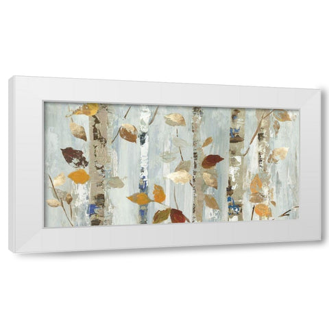 Leaves on Birch White Modern Wood Framed Art Print by Pearce, Allison