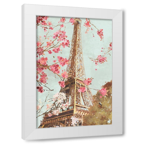 Paris in the Spring I White Modern Wood Framed Art Print by Pearce, Allison