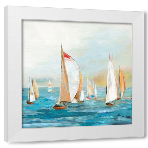 Sleepless White Modern Wood Framed Art Print by Pearce, Allison