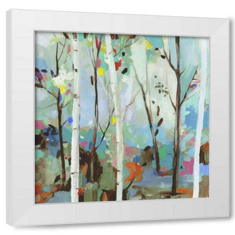 Birchwood Forest  White Modern Wood Framed Art Print by Pearce, Allison