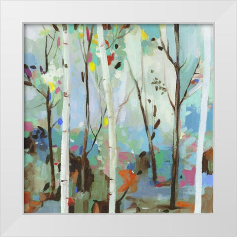 Birchwood Forest  White Modern Wood Framed Art Print by Pearce, Allison