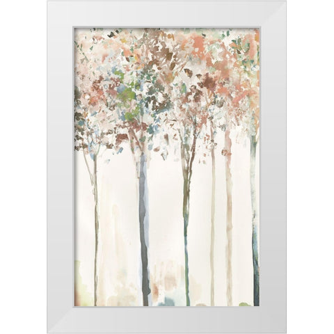 Golden Trees I  White Modern Wood Framed Art Print by Pearce, Allison