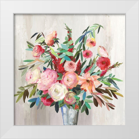 Fragrance of the Feelings White Modern Wood Framed Art Print by Pearce, Allison