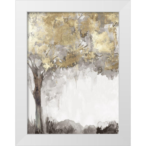 Gold Again White Modern Wood Framed Art Print by Pearce, Allison