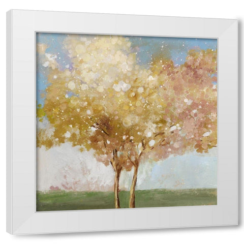 Flame of Autumn White Modern Wood Framed Art Print by Pearce, Allison