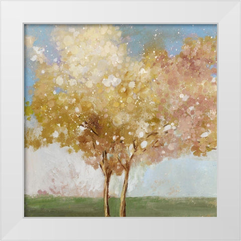 Flame of Autumn White Modern Wood Framed Art Print by Pearce, Allison