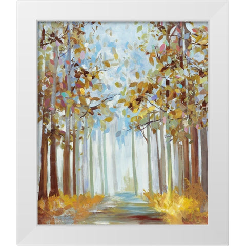 Walking Throug Gold White Modern Wood Framed Art Print by Pearce, Allison