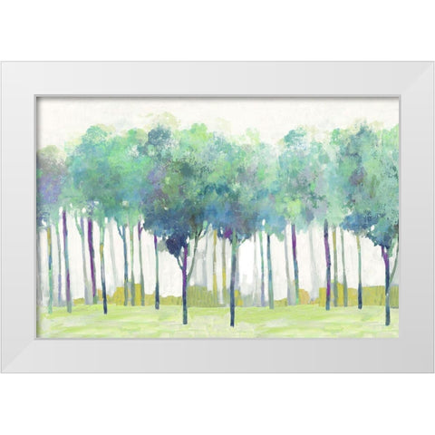 Teal Visions White Modern Wood Framed Art Print by Pearce, Allison