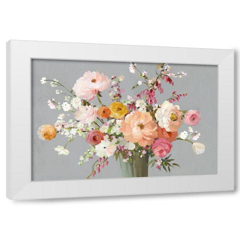 Floral Song White Modern Wood Framed Art Print by Pearce, Allison