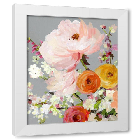 Flower Story II White Modern Wood Framed Art Print by Pearce, Allison
