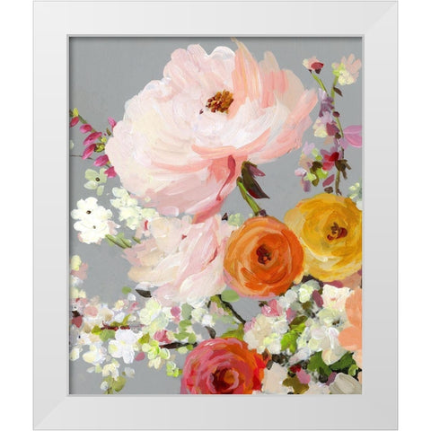 Flower Story II White Modern Wood Framed Art Print by Pearce, Allison