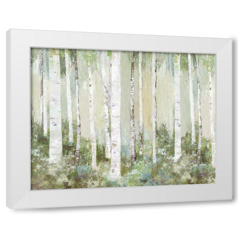 Tranquil Forest White Modern Wood Framed Art Print by Pearce, Allison