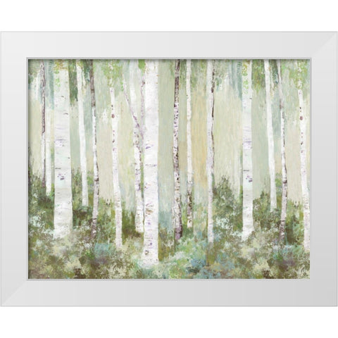 Tranquil Forest White Modern Wood Framed Art Print by Pearce, Allison