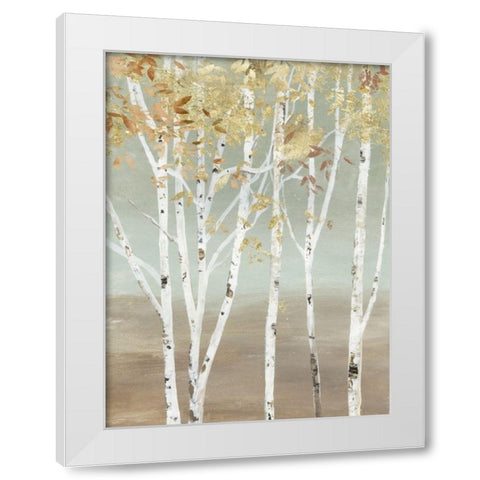 Golden Birch White Modern Wood Framed Art Print by Pearce, Allison